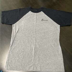 abercrombie kids Grey Heather Body with Black Raglan Sleeve Tee